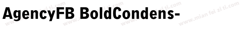 AgencyFB BoldCondens字体转换